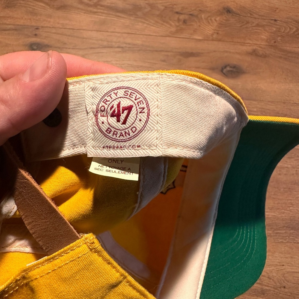 47 Brand Yellow Pittsburgh Pirates Hat Mens OSFA Strapback Baseball Cap MLB P - Picture 4 of 4